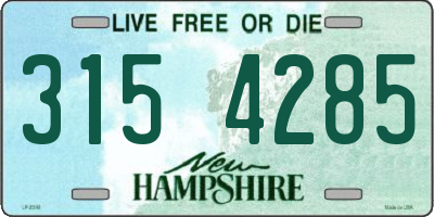 NH license plate 3154285