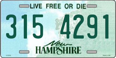 NH license plate 3154291