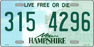 NH license plate 3154296