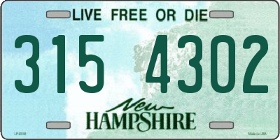 NH license plate 3154302