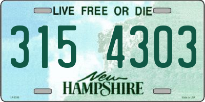 NH license plate 3154303