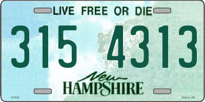 NH license plate 3154313