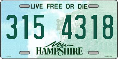 NH license plate 3154318