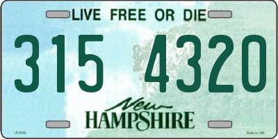 NH license plate 3154320
