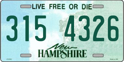 NH license plate 3154326
