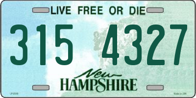 NH license plate 3154327