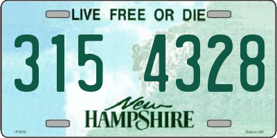 NH license plate 3154328