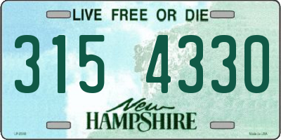 NH license plate 3154330