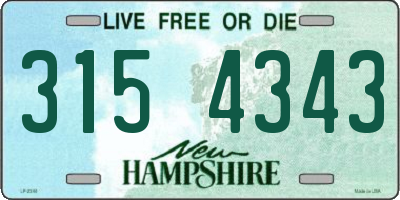 NH license plate 3154343