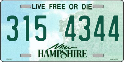 NH license plate 3154344