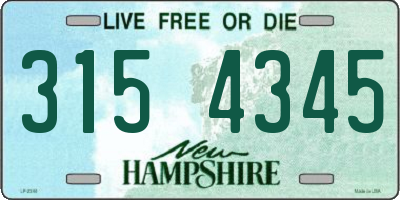 NH license plate 3154345