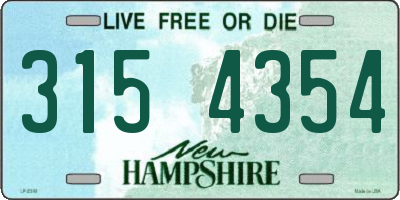 NH license plate 3154354