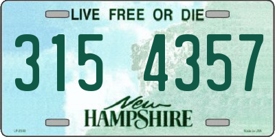NH license plate 3154357