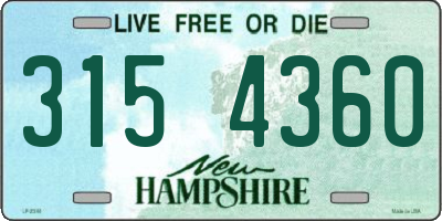 NH license plate 3154360
