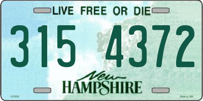 NH license plate 3154372