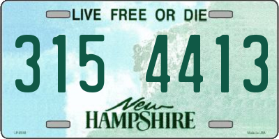 NH license plate 3154413