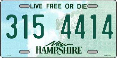 NH license plate 3154414