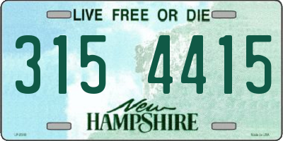 NH license plate 3154415
