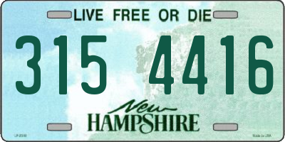 NH license plate 3154416