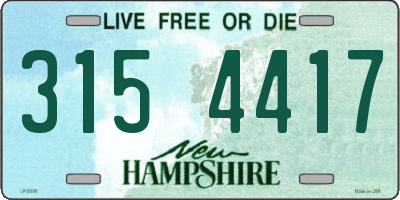 NH license plate 3154417