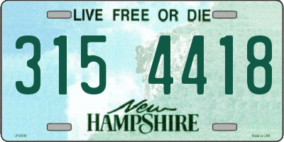 NH license plate 3154418