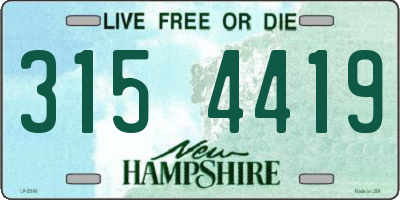 NH license plate 3154419