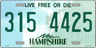 NH license plate 3154425