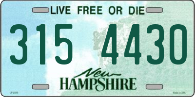 NH license plate 3154430