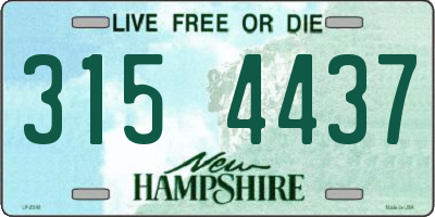 NH license plate 3154437