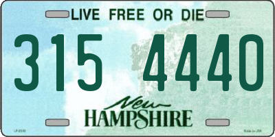 NH license plate 3154440