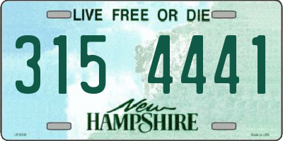 NH license plate 3154441