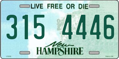 NH license plate 3154446
