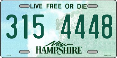 NH license plate 3154448