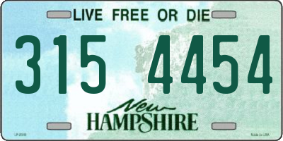 NH license plate 3154454