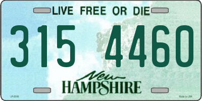 NH license plate 3154460