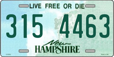 NH license plate 3154463