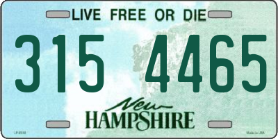 NH license plate 3154465