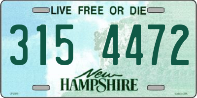 NH license plate 3154472