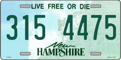 NH license plate 3154475
