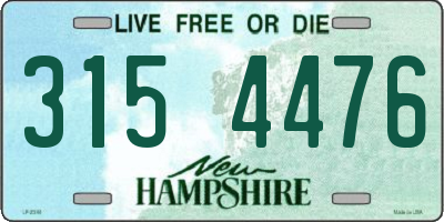 NH license plate 3154476
