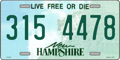 NH license plate 3154478