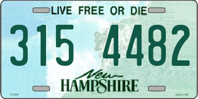 NH license plate 3154482