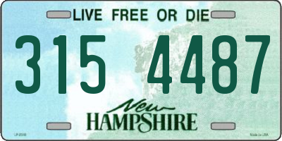 NH license plate 3154487