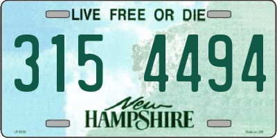 NH license plate 3154494