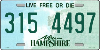 NH license plate 3154497