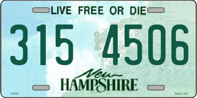 NH license plate 3154506