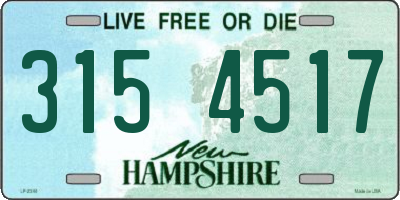 NH license plate 3154517