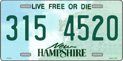 NH license plate 3154520