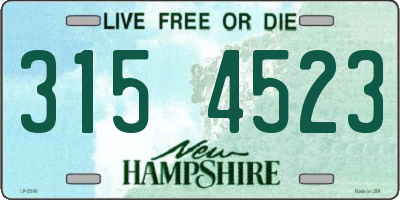 NH license plate 3154523