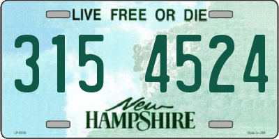 NH license plate 3154524